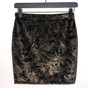 NWOT Velvet Bodycon Skirt